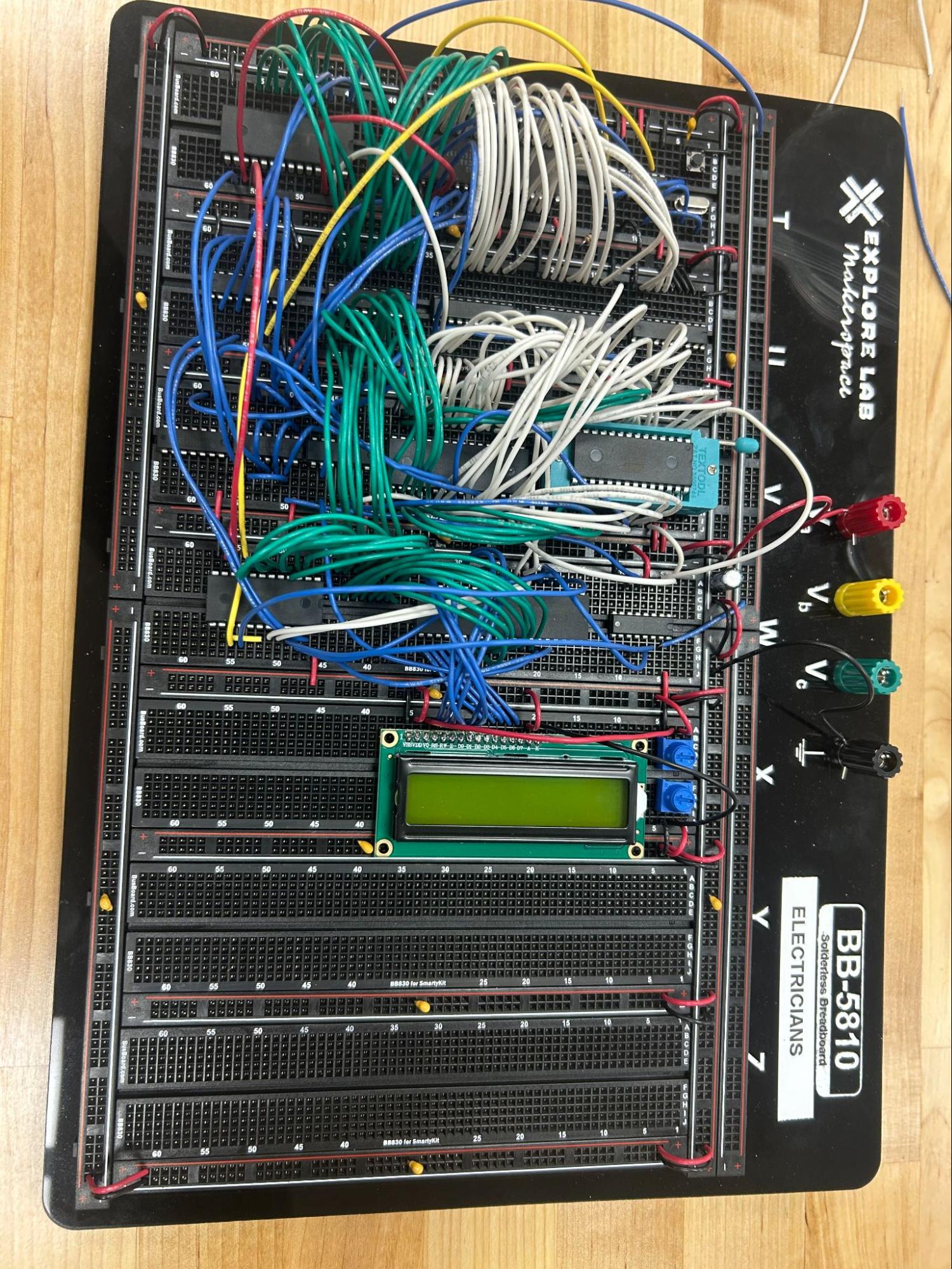 Breadboard with interrupt controller installed