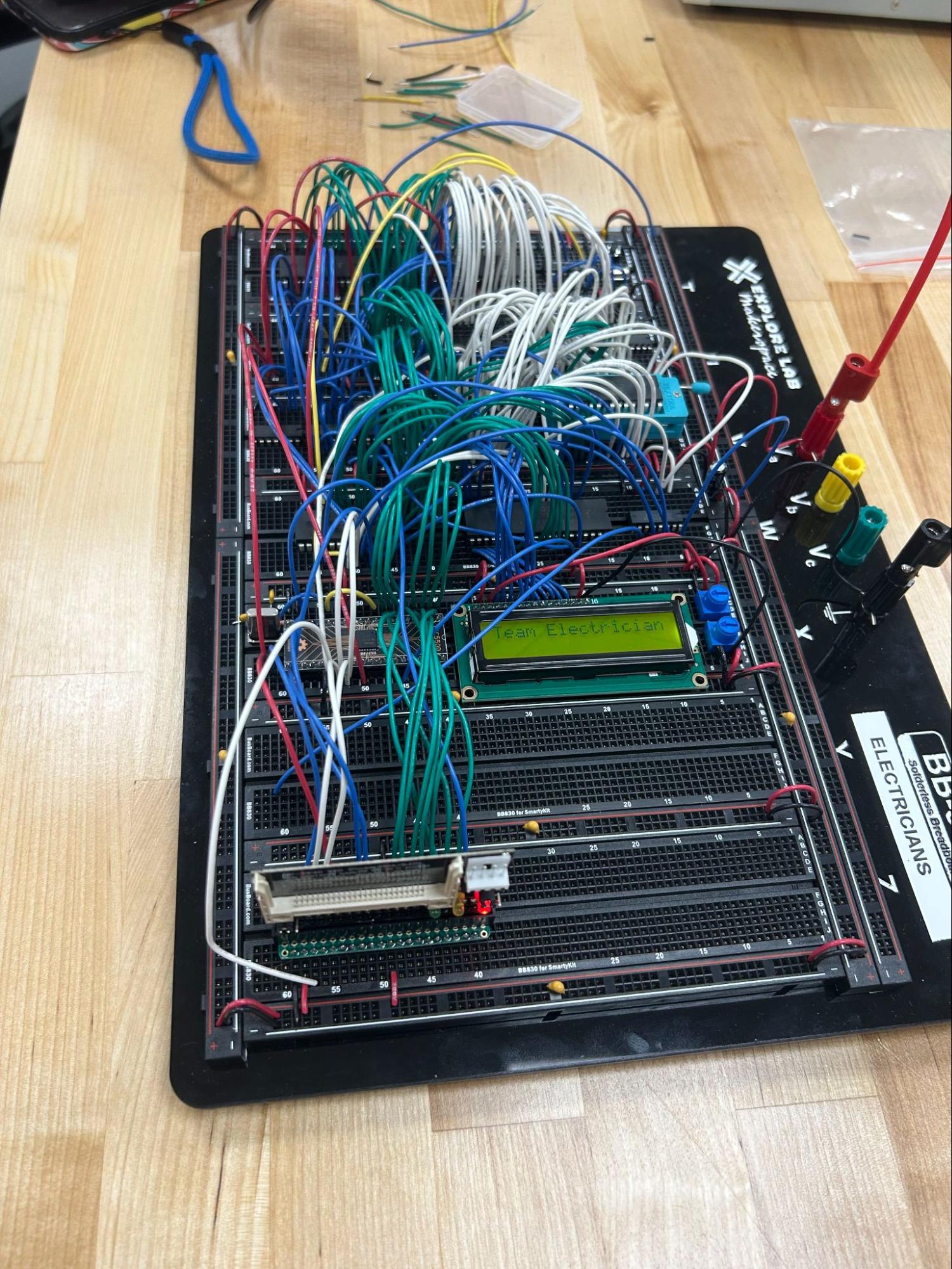 Breadboard with serial port installed
